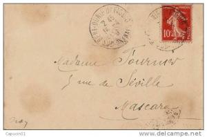 Algérie Française - Petite lettre - Beni-Ounif de Figuig / sud Oranais 14 - 4 - 1936