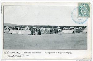 60677 - 111 cad bleu type FB84 BENI OUNIF SUD ORANAIS 1904 s/cP en rapport pour la France TB