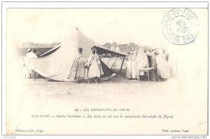 cpa Algérie  FIGUIG beni ounif, apres l´entrevue, la tente,