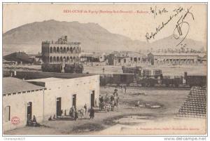 CPA ALGERIE BENI OUNIF de Figuig Extrême Sud Oranais Redoute Fort Militaire Ligne du Chemin de Fer Train 1906