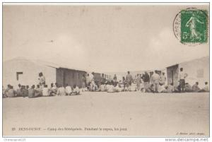 CPA ALGERIE BENI OUNIF Camp des Tirailleurs Sénégalais Pendant le Repos Les Jeux Soldats Militiares 1913