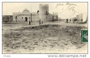 cpa-Algerie-Beni-Ounif-hà´tel  du sahara(animée)