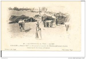 LES EVENEMENTSDU FUGUIG BENI OUNIF DANS LE BLED CAMPEMENT CPA 1904