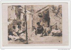 Carte postale photo - Salon 1909  Mademoiselle Lucas-Robiquet    Intérieur à Beni-ounif