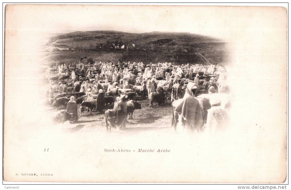 SOUK-AHRAS MARCHE ARABE 1900 ALGERIE