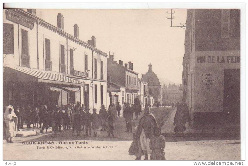 105-Souk Ahras-Algerie-Rue de Tunis-Animé-v.1907