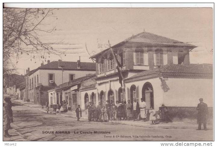 18-Bici-Biciclette-Ciclis ti-Ciclismo-Souk Ahras-Costantine-1907xAlg eri Poste restante.Circolo Militare Cercie Militaire