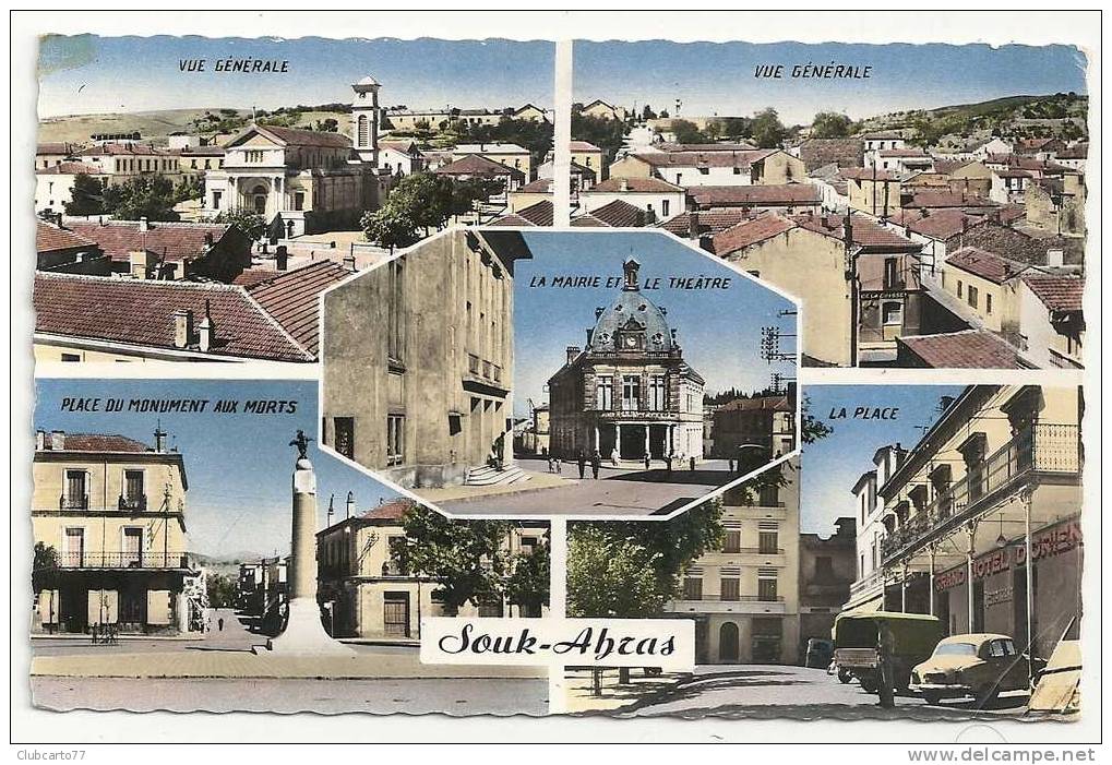 Souk-Ahras (Algérie)  5 vues dant place principale en 1941 (animée).