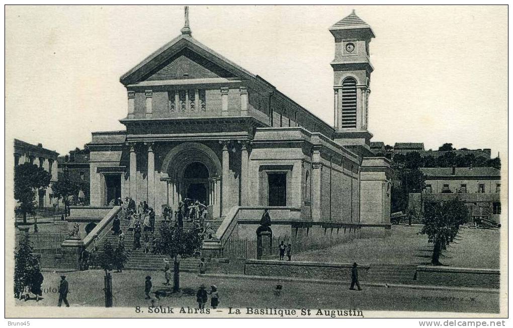 CPA-animée- SOUK-AHRAS- LA BASILIQUE ST-AUGUSTIN - U1981