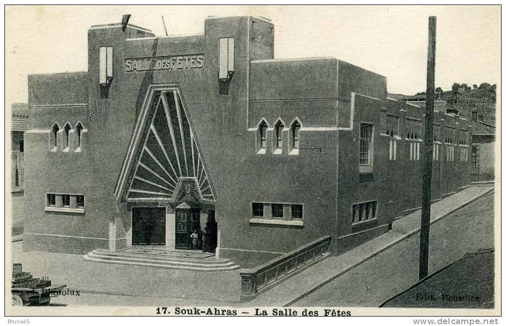 CPA-animée- SOUK-AHRAS- LA SALLE DES FETES - U254