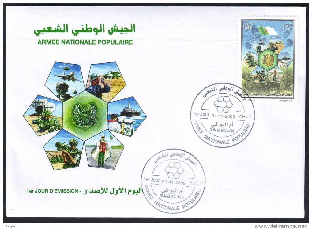 Algérie - Année 2009 Armée nationale populaire FDC + Notice  (cachet Souk-Ahras).