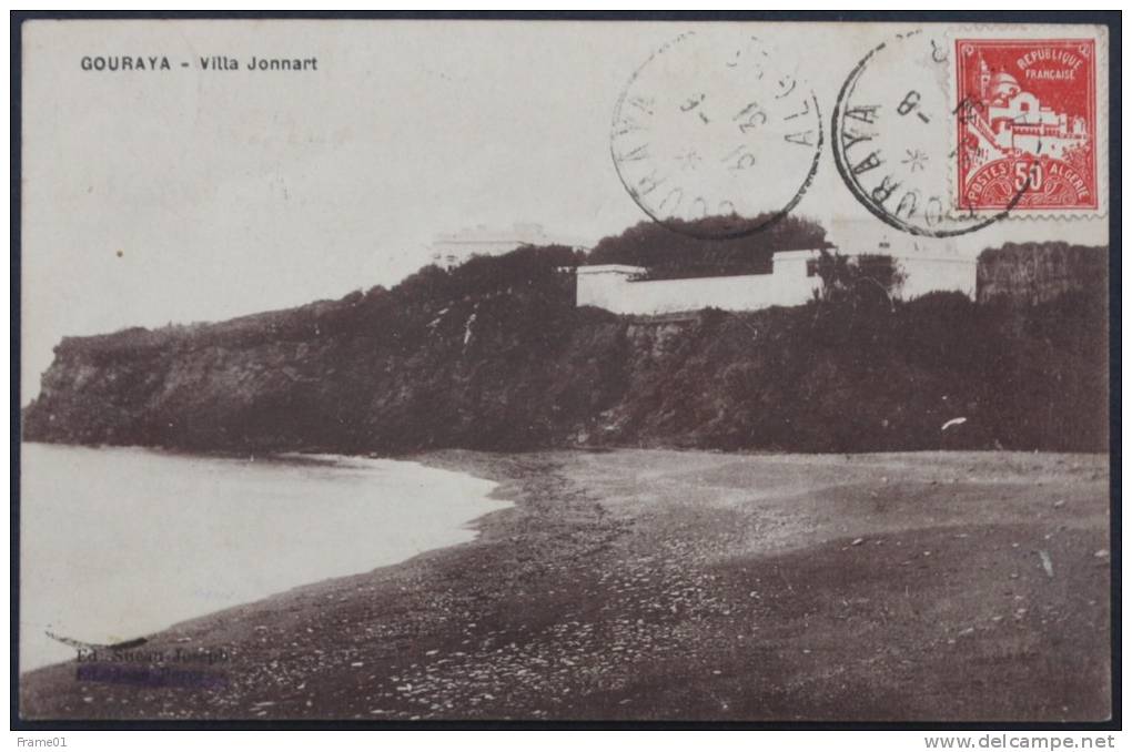 CPSM circulée 1931 Gouraya, wilaya Tipaza - Villa Jonnart, ed. Sueau