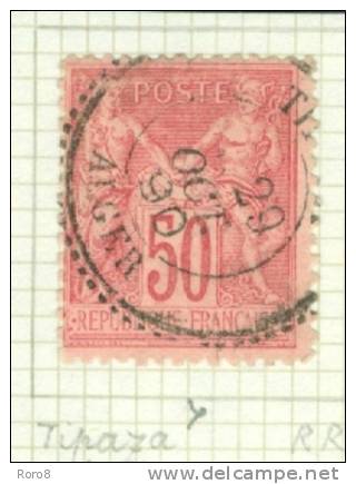 FRANCE - BUREAUX D´ALGERIE - Sage (II) avec cachet  ALGER  TIPAZA  Cote Mathieu  RR