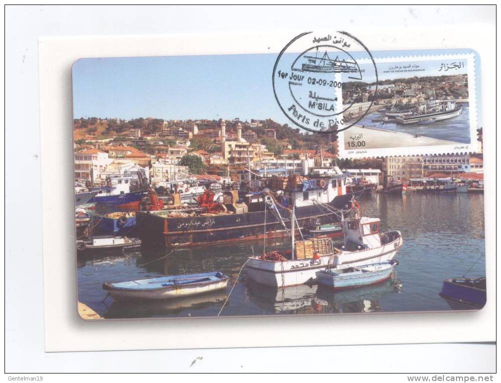 Carte Maximum Algérie 2009 Port de péche de Bouharoune Tipaza