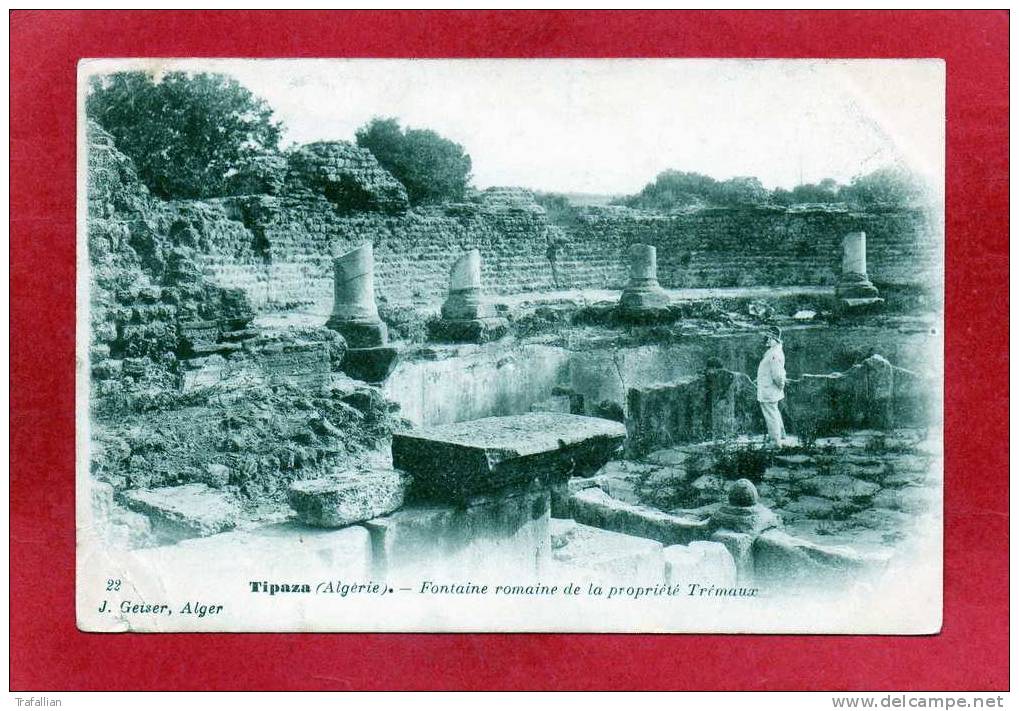 cpa TIPAZA  Fontaine romaine de la propriété Trémaux 2 Scans