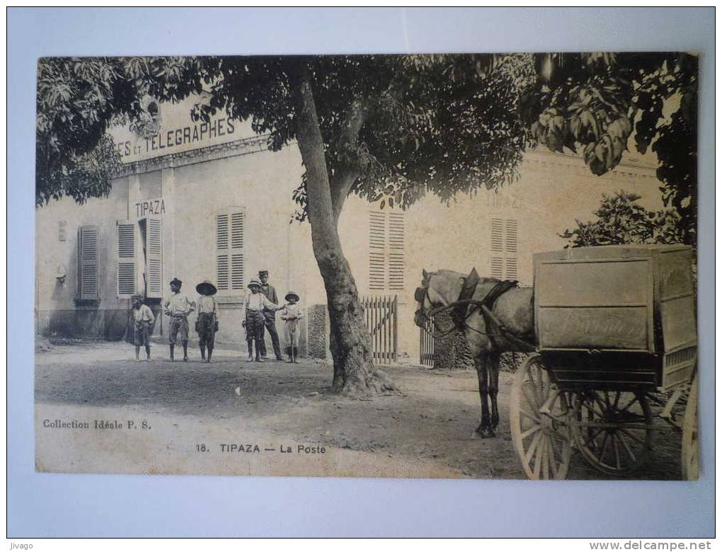 TIPAZA    La  POSTE -  Carte animée avec la MALLE-POSTE