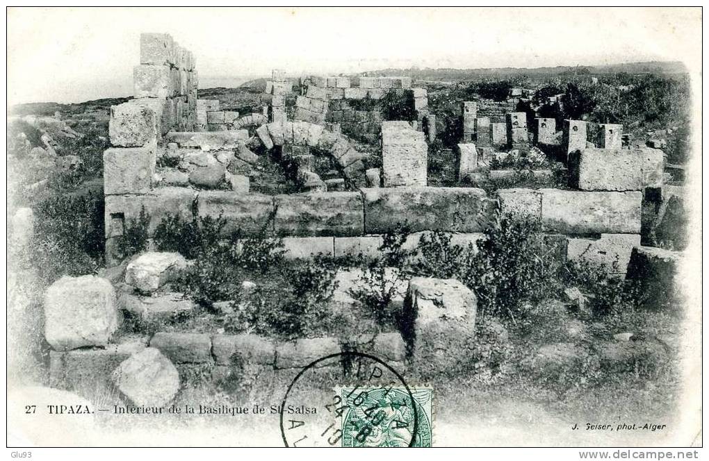 CPA - Tipaza (Algérie) - Intérieur de la Basilique St-Salsa