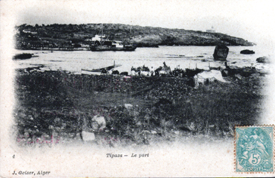ALGERIE.Tipaza.Le port.Carte Geiser.