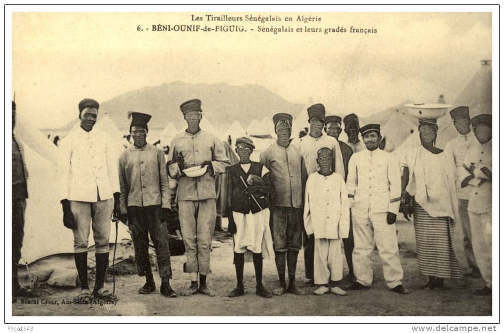 BENI - OUNIF de FIGUIG  Sénégalais et leur gradés Français