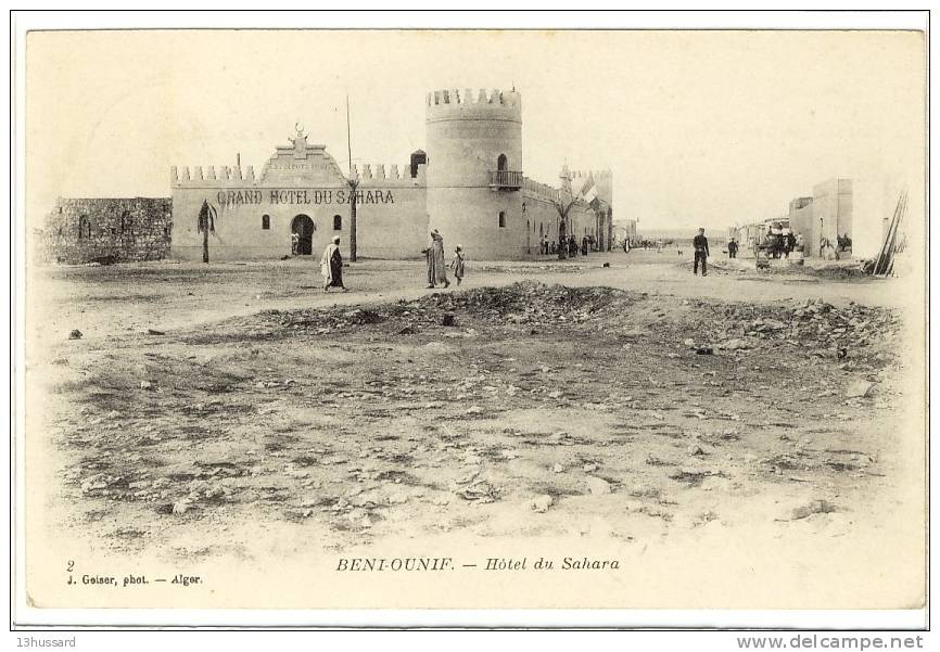 Carte Postale Ancienne Algérie - Béni Ounif. Hôtel du Sahara