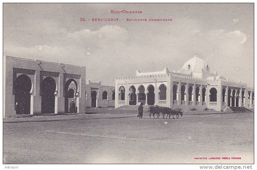 cpa-alg-beni ounif--batiments communaux-animée-lebouch e freres