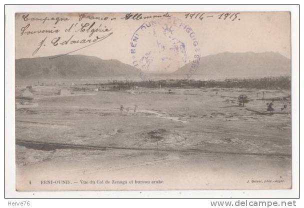 ALGERIE - BENI-OUNIF - vue du Col de Zenaga et bureau arabe