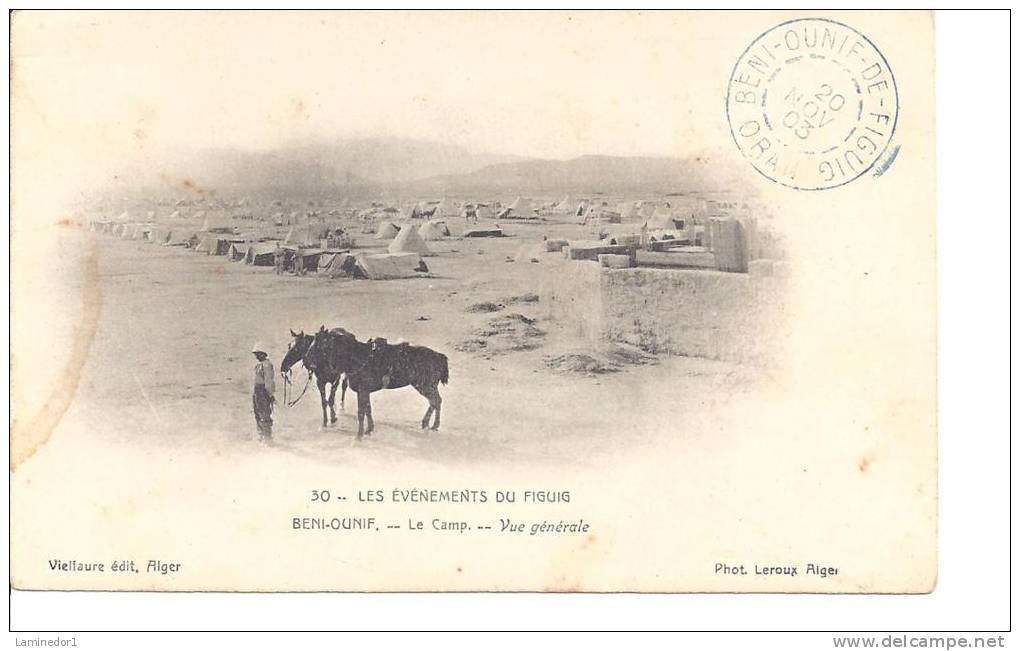 cpa Algérie  FIGUIG beni ounif, le camp, vue générale