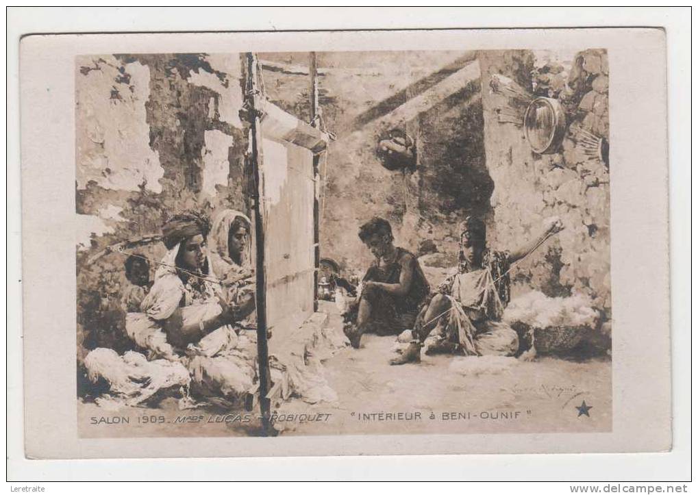 Carte postale photo - Salon 1909  Mademoiselle Lucas-Robiquet  