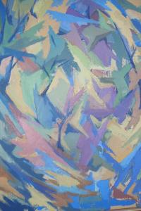 Tableau de Bachir Yelles : Sous-bois (1969)