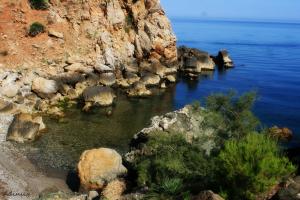 Petite plage déserte à coté