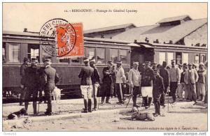 Oran / BENI-OUNIF.  Passage du Général Lyautey  (Belle carte / bp Train / Militaires )