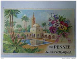 Une  Pensée de  BERROUAGHIA  -  Carte fantaisie couleur