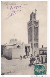 cpa  algerie    berrouaghia la mosquee