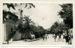 CPSM PETIT FORMAT BERROUAGHIA LA MAIRIE ET RUE D´ALGER ANIMEE  VOIR SCANER