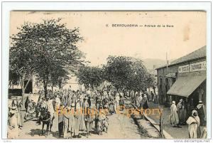 ALGERIE - BERROUAGHIA - Avenue de la Gare - Dos Scané