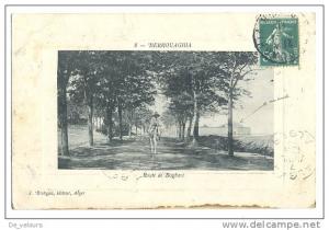 Berrouaghia. Route de Boghari. 1911. Cavalier sur son cheval
