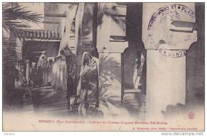 cpa-alg-kenadsa-interieur du chateau du grand marabout, sidi brahim-personnages-