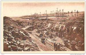 ALGERIE - KENADSA - HOUILLIERE TRANCHEE D'EXPLOITATION - MINE DECAUVILLE