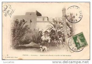 21. FIGUIG .KENADSA.  ENTREE DE LA ZAOUÏA ET JARDIN DE SIDI-BRAHIM.