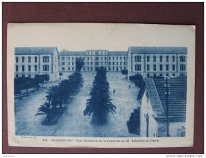 CPA ALGERIE HUSSEIN DEY Vue générale de la caserne du 32 è Bataillon du Génie RARE !