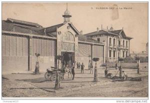 CPA ALGERIE HUSSEIN DEY Le marché Animation