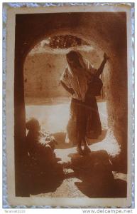 CPA ALGERIE MAROC HUSSEIN DEY 90. CONVERSATION INTERESSANTE COL. ARTISTIQUE L'AFRIQUE R. PROUHO MAURESQUE FEMME RIENTALE