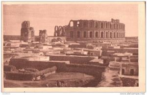 COLISEE D'EL DJEM TUNISIE R. PROUHO HUSSEIN DEY MEDAILLE D'OR GRENOBLE 1925 PAS CIRCULEE