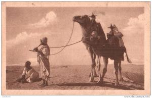 TUNISIE LA MUSIQUE AU DESERT ANIMEE R. PROUHO HUSSEIN DEY MEDAILLE D'OR GRENOBLE 1925 PAS CIRCULEE