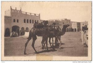 Sur une place d'un village du sud -- collection Prouho - hussein Dey -  neuve scotch