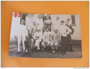 carte photo les Cuisiniers du 26/5 et S C  la cuisine Besse   à Hussein Dey  Algérie