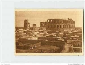 244 )  Colisée d'EL-DJEM  . (2 Scans) .Année 19** . Édit./Phot Coll. Artistique   L'AFRIQUE   R. PROUHO. Hussein-Dey.
