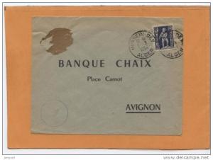 BANQUE CHAIX AVIGNON  HUSSEIN-DEY  ALGER  1954
