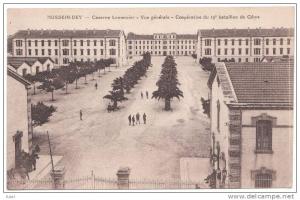 Algérie CPA Hussein - Dey  Caserne Lemercier  19ème bataillon de génie   TB circulée le 16/10/1921   TB