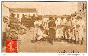 carte photo - hussein-dey (algerie) - groupe de soldats  (17351)